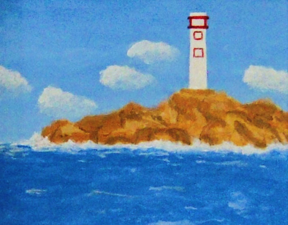 French Lighthouse on the Rocks