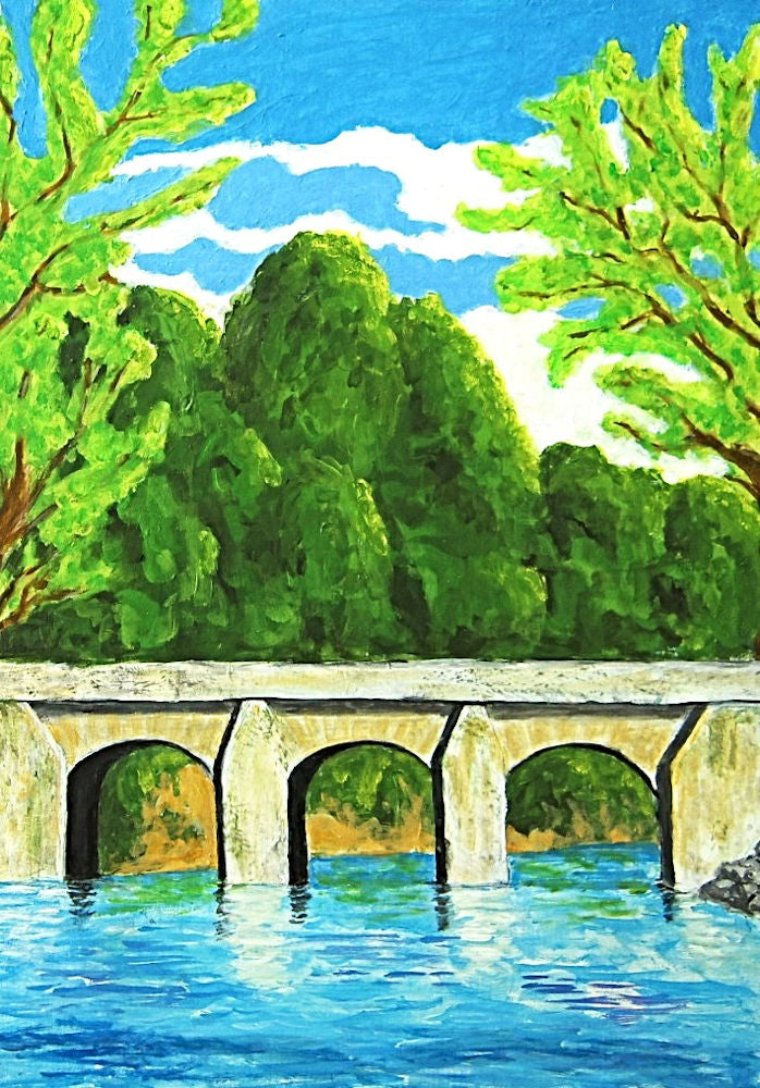Ancient Bridge over a Normandy River