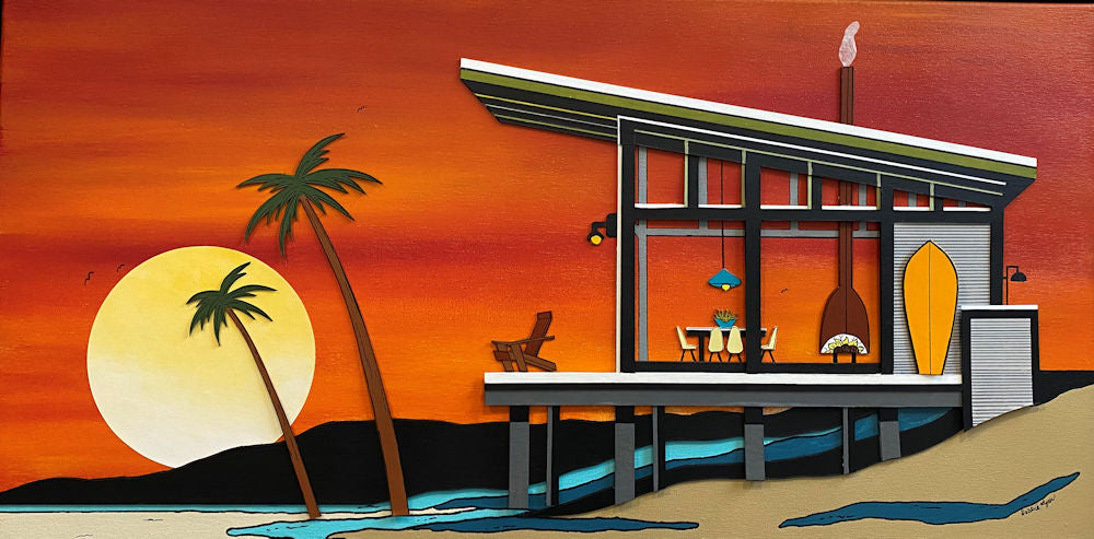 Glass House Sunset