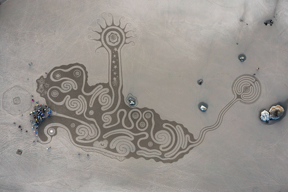 Beach Labyrinth from Above