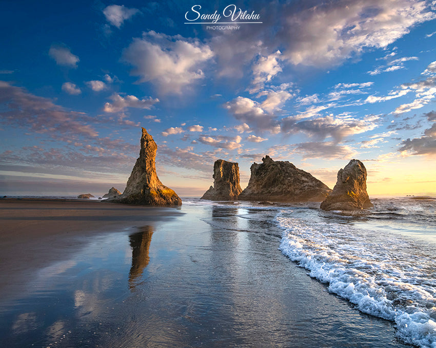 Summer Sunset Sea Stacks