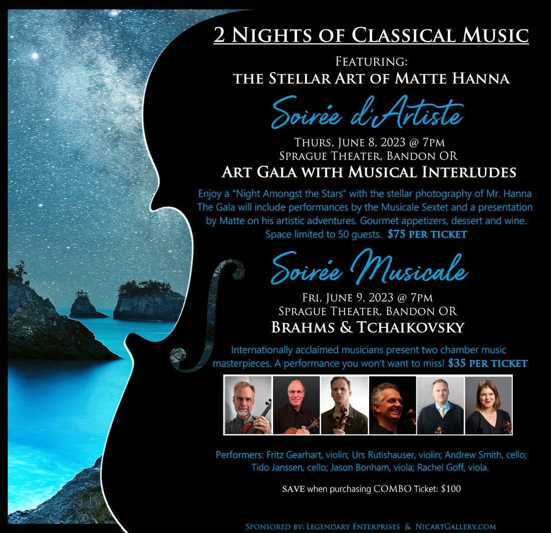 Soiree d'Artiste & Soiree Musicale June 8-9th, 2023