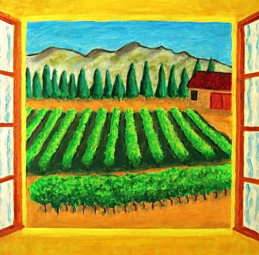 Open Windows- Vineyard in Provence